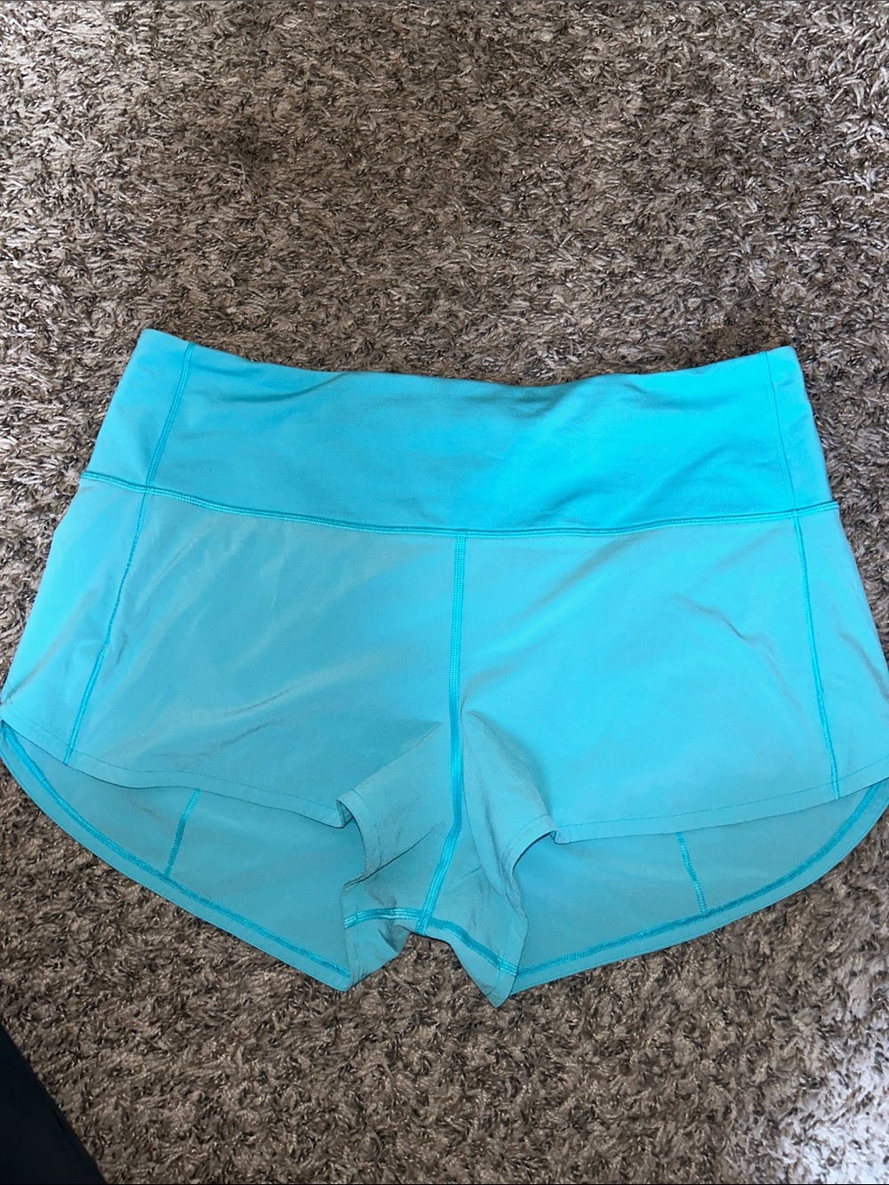 lululemon athletica Speed Up Mid-Rise Lined Shorts - Turquoise - Women’s 12 - Picture 2 of 5